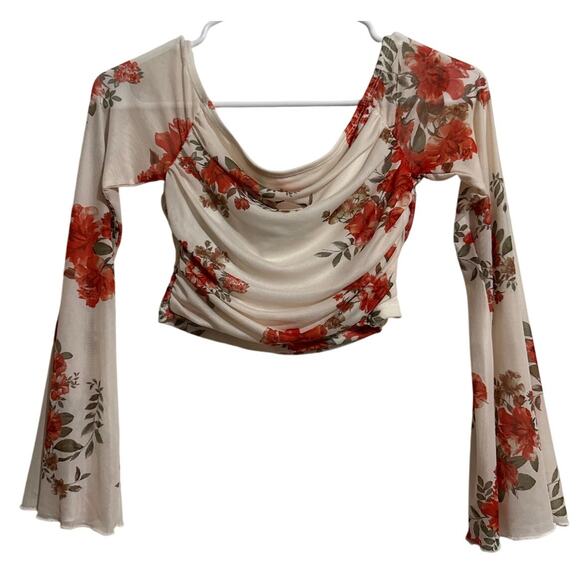 SHEIN small US 4 floral boho crop top - Picture 4 of 4